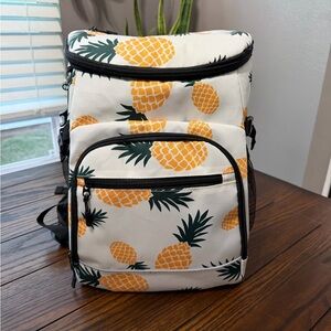 Pineapple Print Backpack Cooler